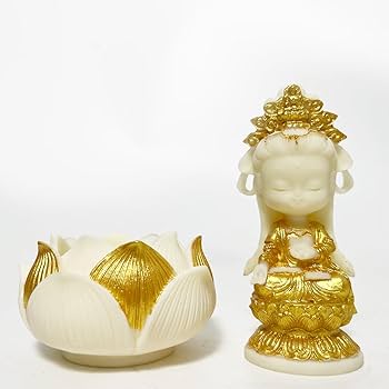 観音像 ゴールド 約15cm 仏具 置物 希少 楽天市場】聖観音菩薩 合金製 15.3cm【牧田秀雲作】 高さ15.3cm